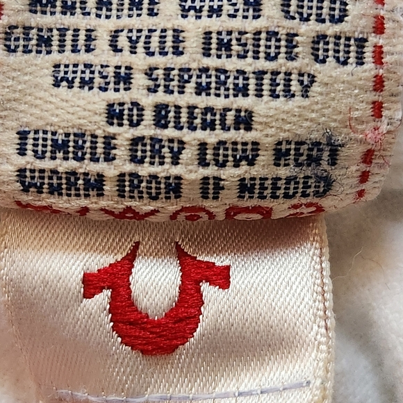 True Religion Jeans Women's 27 White Flare Cotton Stretch Boot Cut Made USA - Picture 7 of 14